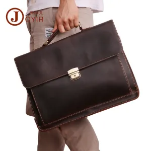 JOYIR Genuine Leather  Vintage Laptop Bag