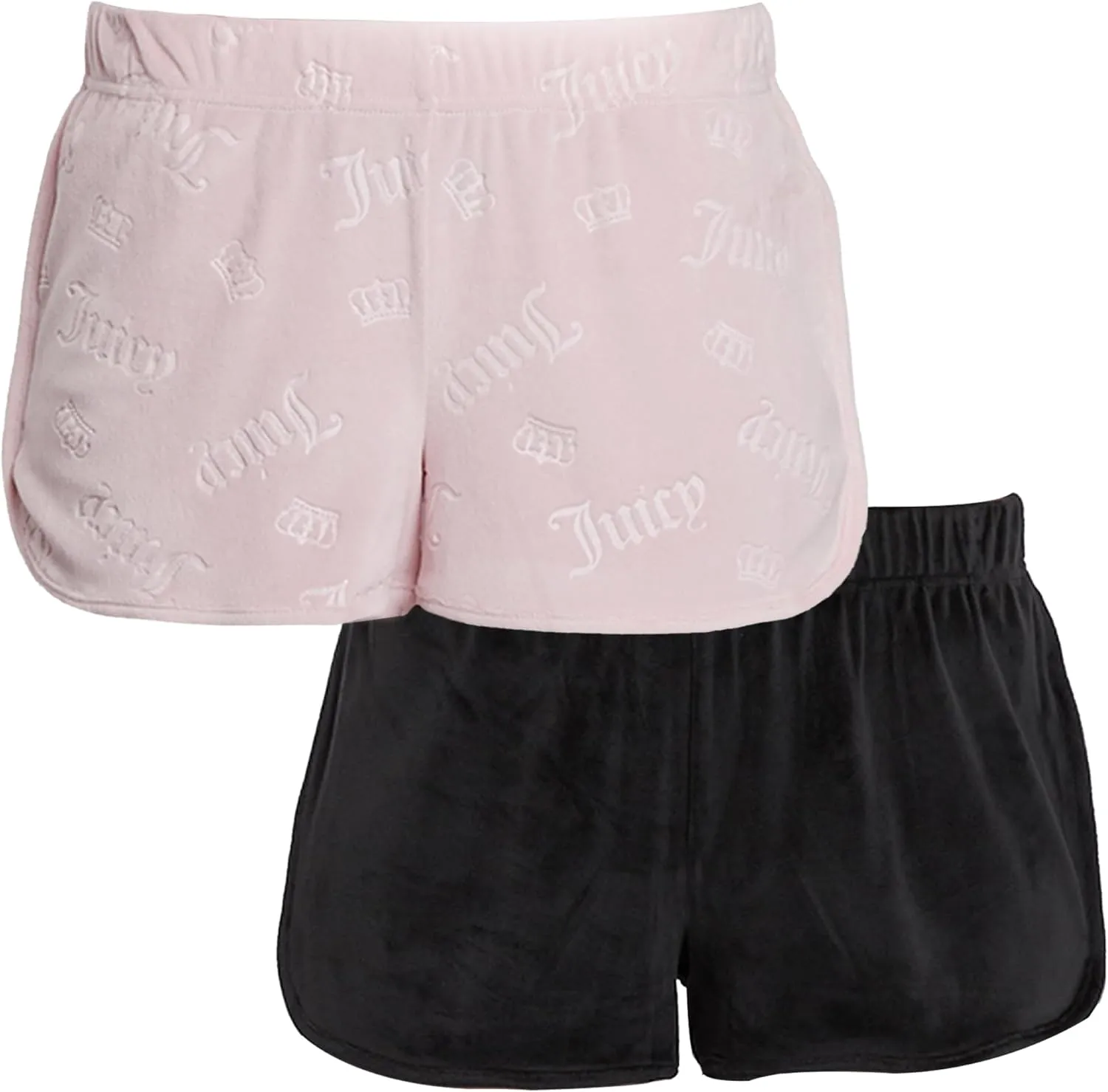 Juicy Couture Women's 2-Pack Sleep and Lounge Velvet Fleece Dolphin Shorts