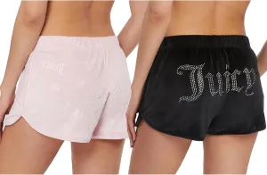 Juicy Couture Women's 2-Pack Sleep and Lounge Velvet Fleece Dolphin Shorts