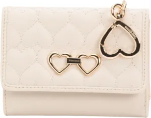 Juicy Couture Women's Double Sided Trifold Wallet with Keyring (Straight from the Heart Crystal)
