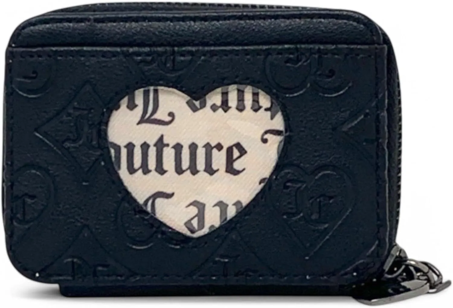 Juicy Couture Women's Square Zip Around Wallet with Wrist Strap (Good Times Liquorice)