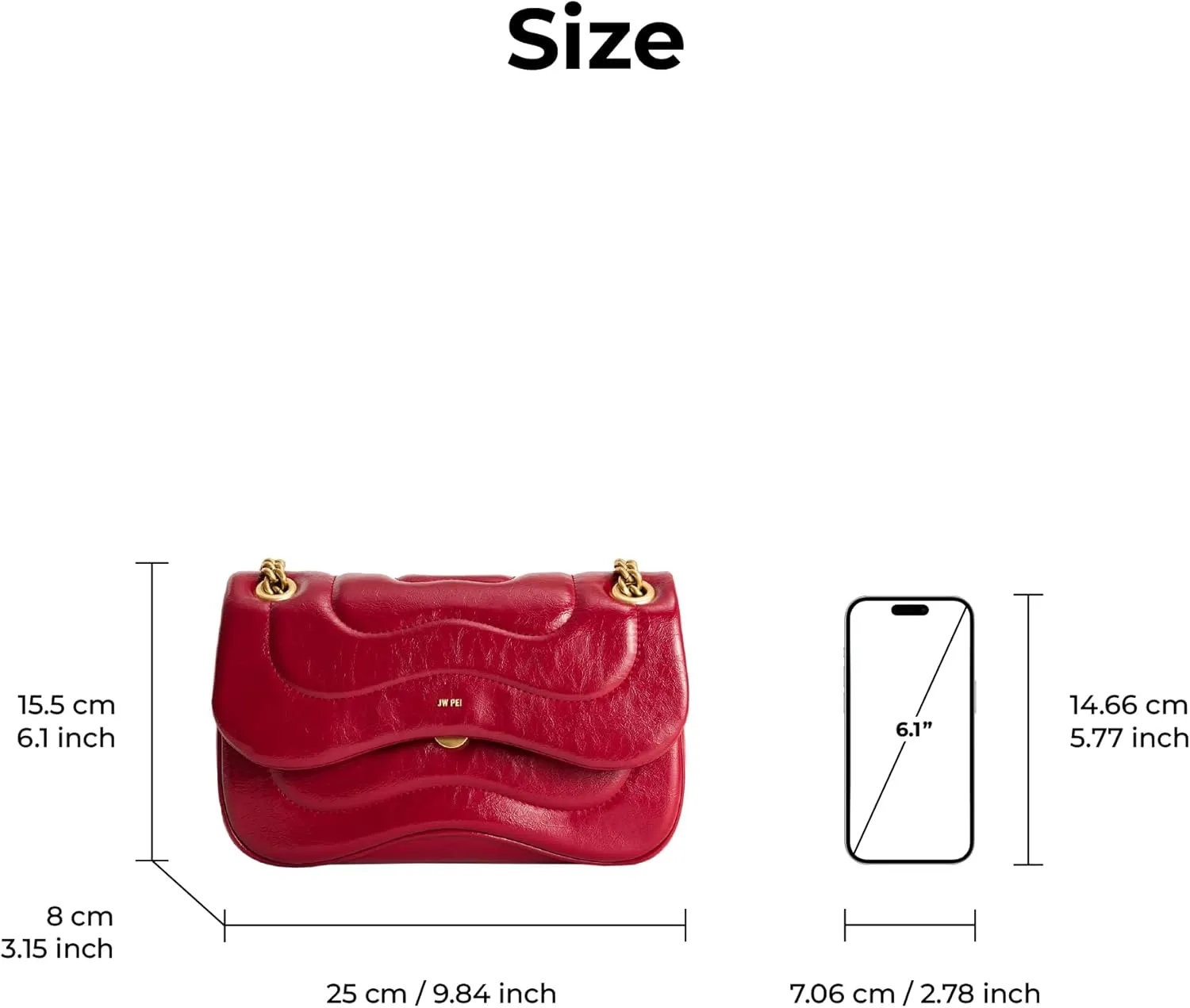 JW PEI Women's Tina Quilted Chain Crossbody