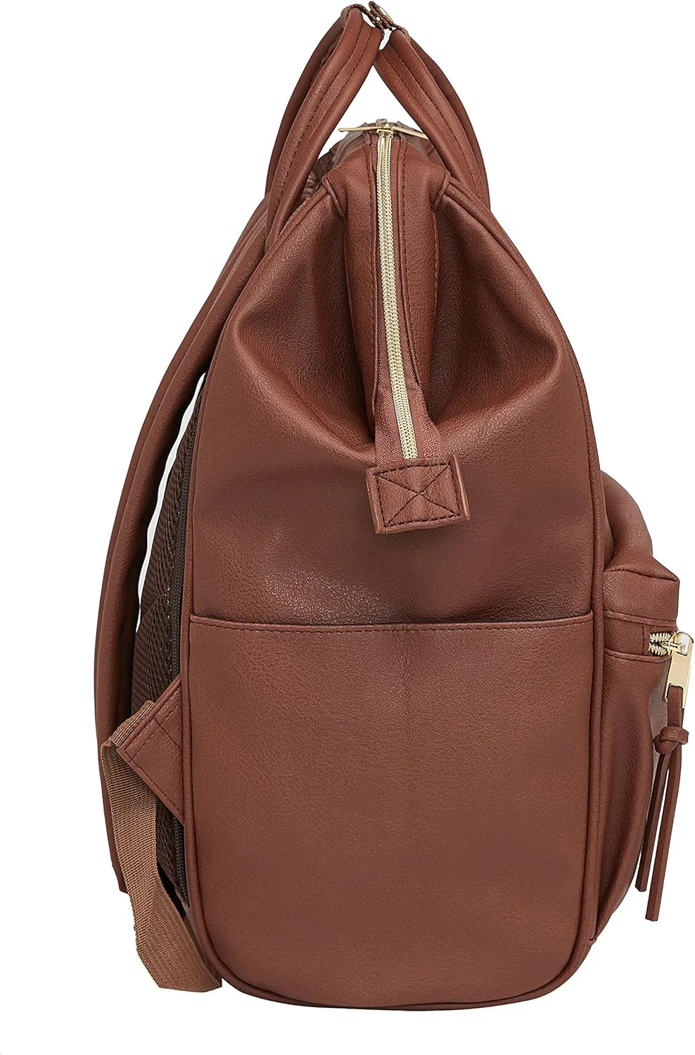 Kah&Kee Leather Backpack for Women and Men 15-inch Laptop Bag | Teacher Professional, Diaper Bag Backpack, Ideal for Work, School, Nurse, College & Travel (Brown, Medium)