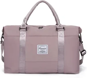 KARRESLY Travel Duffel Bag for Women,Shoulder Weekender Overnight Bag Sports Gym Tote Bag,Waterproof(Dark Pink) free size