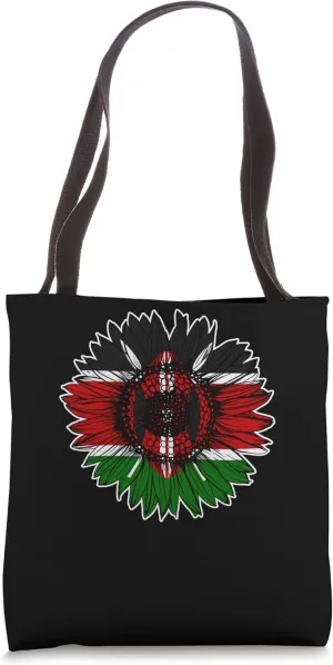 Kenya Flag Sunflower - Flower Flag Kenya Tote Bag