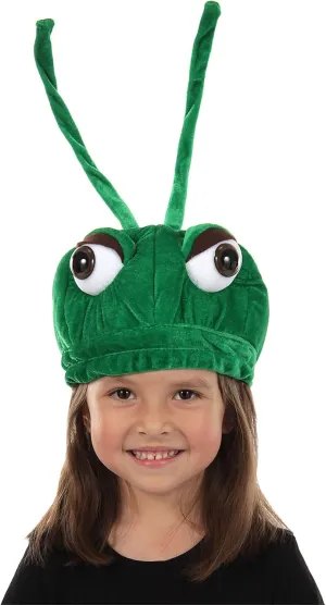 Kid's Grasshopper Plush Costume Hat - Velvet Hat with Plush and Plastic Eyes