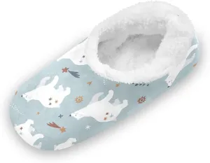 Kids Winter Slippers for Boys Girls Polar Bears and Stars Animals Warm Soft Non Slip House Slippers Children Indoor