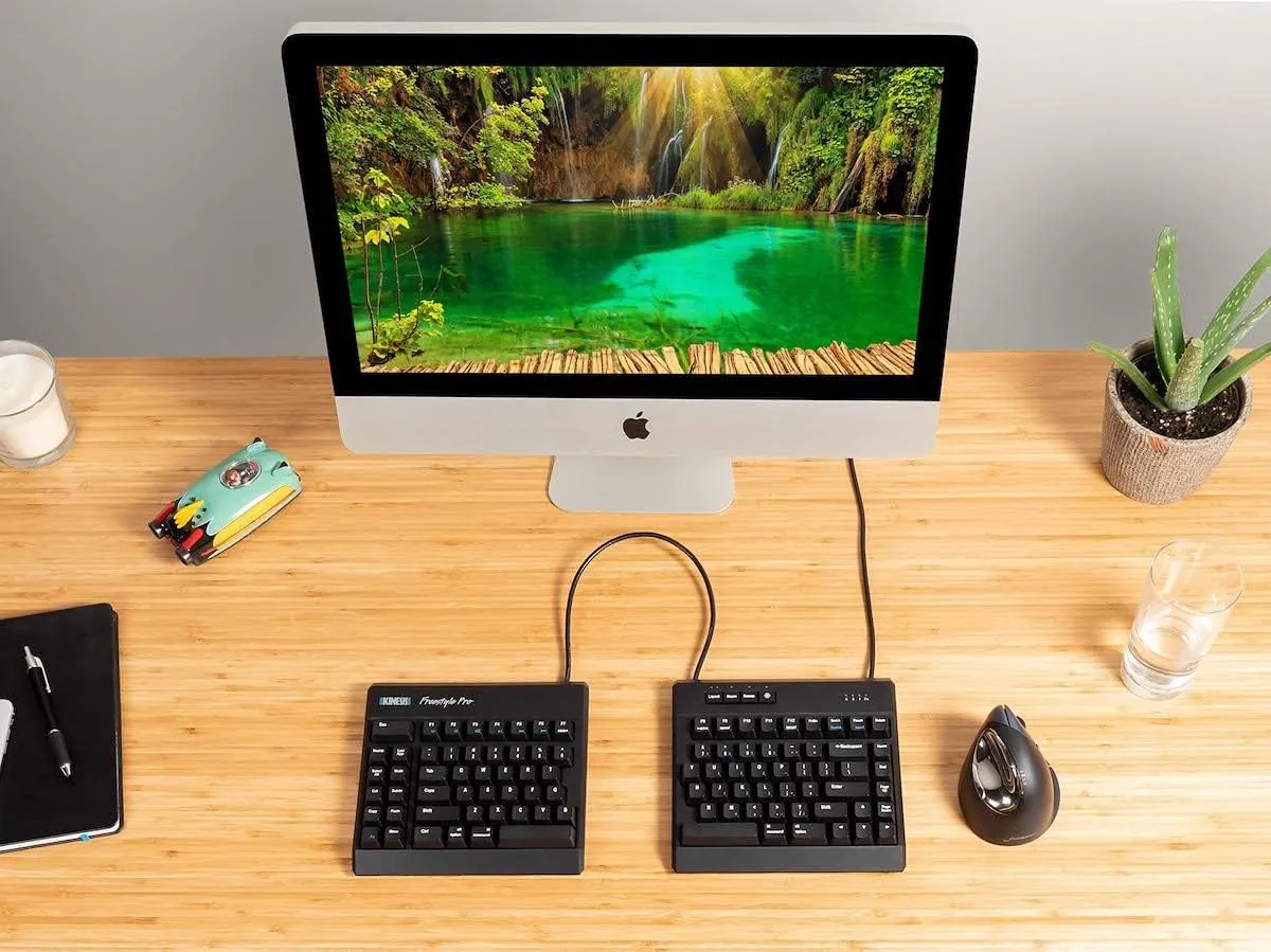 KINESIS USB-A Freestyle Pro Quiet Ergonomic Split Mechanical Keyboard (Cherry MX Silent Red Switches)