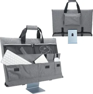 KISLANE Travel Carrying Case for 24'' iMac Desktop Computer, Protective Storage Bag for iMac Monitor Dust Cover with Carry Handle for 24 inch iMac Screen and Accessories (Grey)