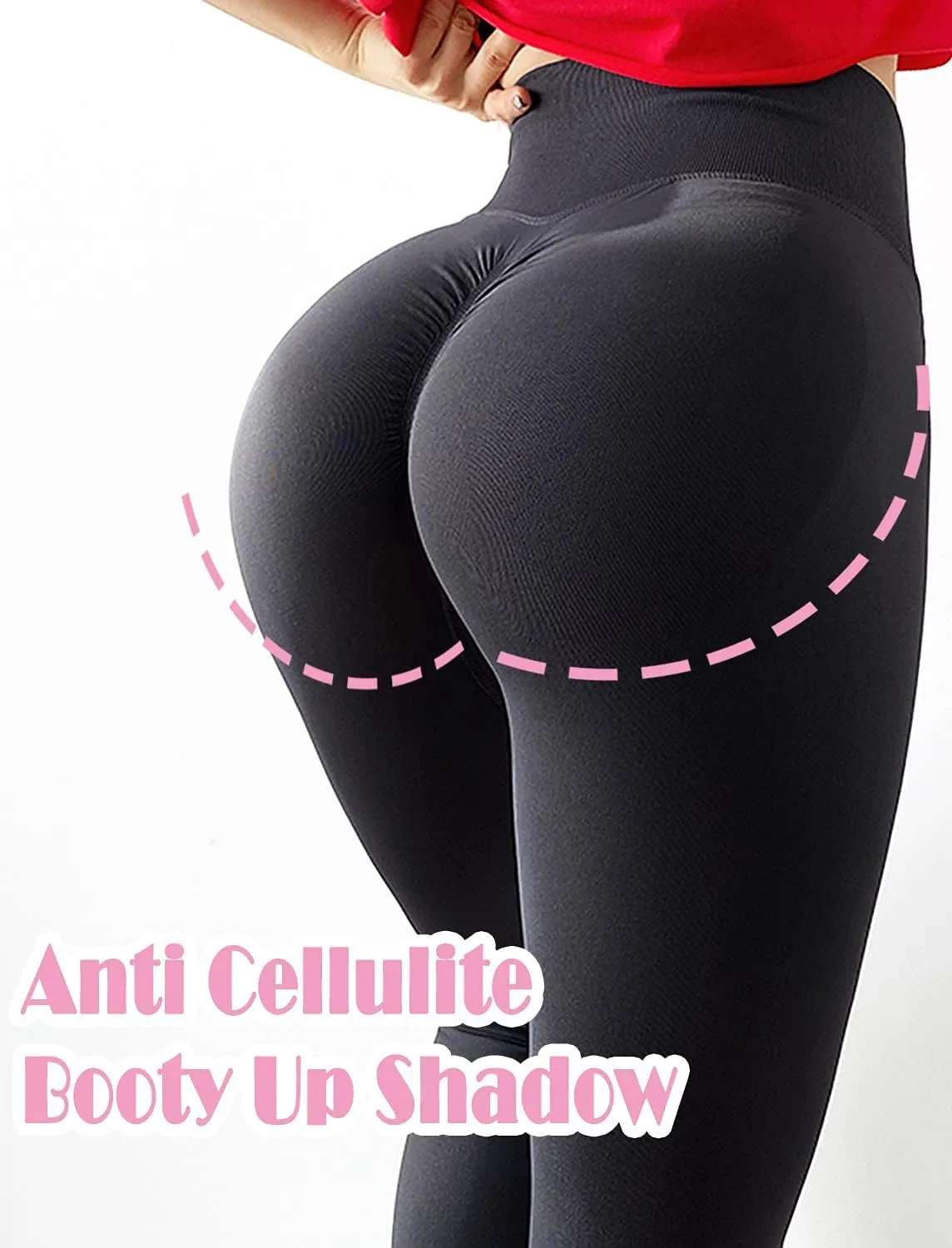 KIWI RATA Women's Scrunch Butt Leggings High Waisted Butt Lift Yoga Pants Sports Workout Tights