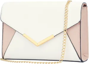 KKXIU Women Elegant Faux Leather Evening Envelope Clutch Purse Foldover Bags for Party Wedding Prom