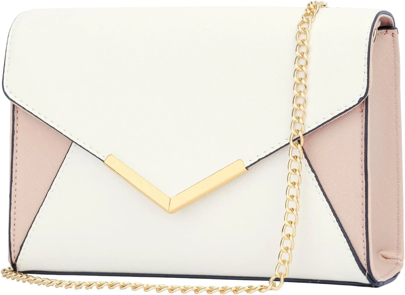 KKXIU Women Elegant Faux Leather Evening Envelope Clutch Purse Foldover Bags for Party Wedding Prom