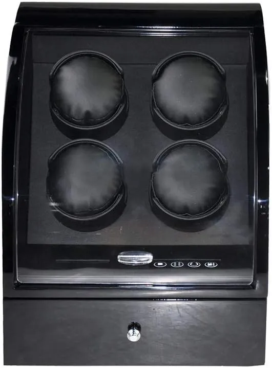 KOHARA Watch Winder Box 4, with Drawer Storage Box, LED Touch Screen, Soft Flexible Watch Pillows Watches