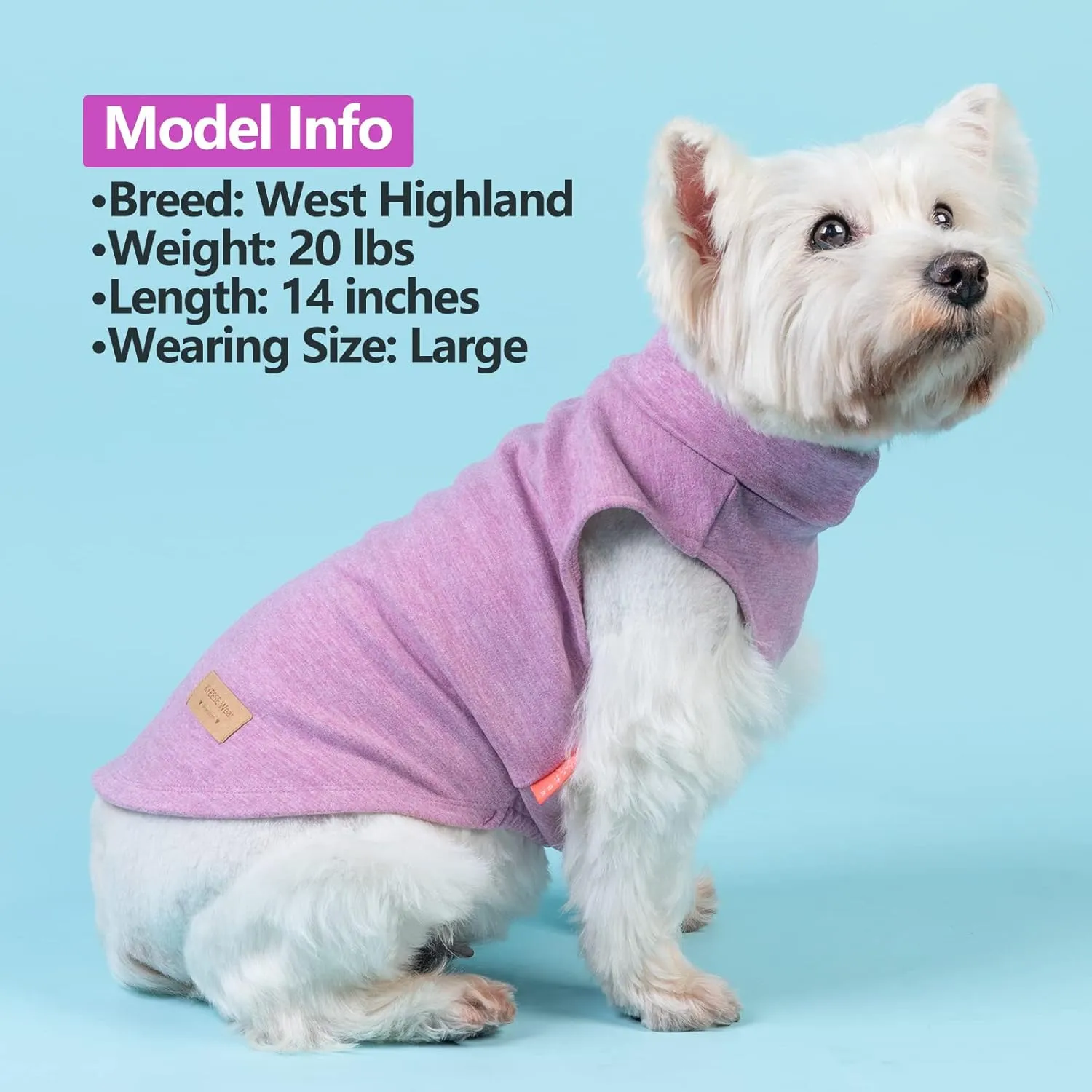 KYEESE 2Pack Dog Sweater and Coats - Soft, Warm Stretchy Dog Sweatshirts with Turtleneck for Small Dachshund Dogs: Girl & Boy Pullover Classic Black