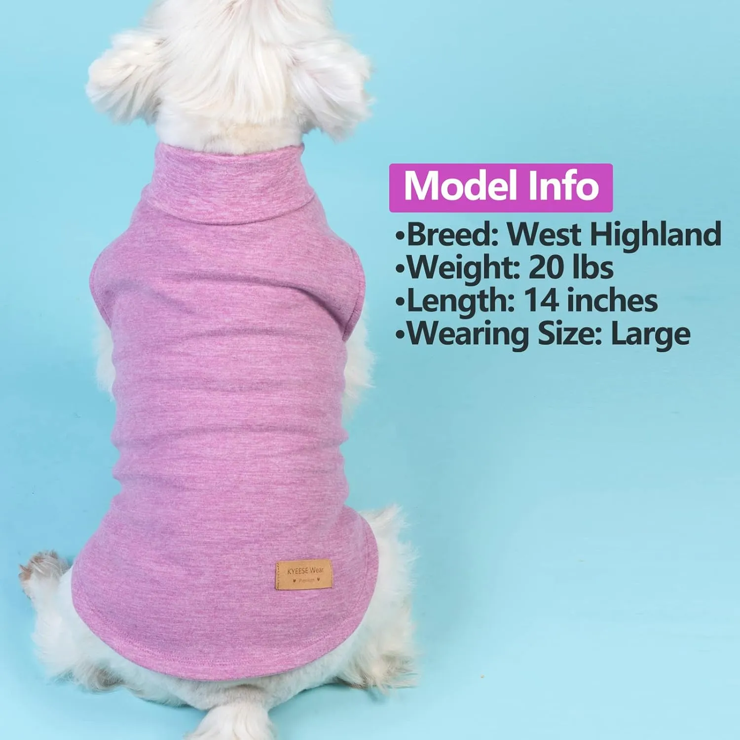 KYEESE 2Pack Dog Sweater and Coats - Soft, Warm Stretchy Dog Sweatshirts with Turtleneck for Small Dachshund Dogs: Girl & Boy Pullover Classic Black