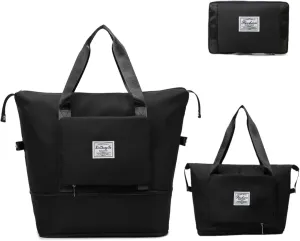 Large Capacity Folding Travel Duffel Bag - Waterproof Lightweight Gym Bag with Wet and Dry Separation