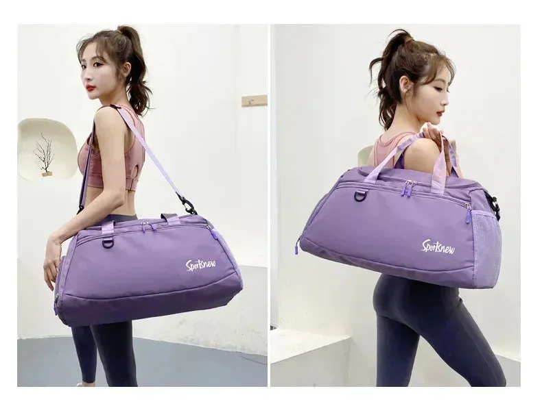 Large Capacity Gym Bags Women Men Travel Luggage Bags Tote Dry Wet Separation Handbags Trekking Duffle Bags Fitness Training Bag