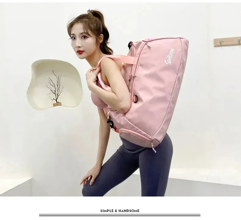 Large Capacity Gym Bags Women Men Travel Luggage Bags Tote Dry Wet Separation Handbags Trekking Duffle Bags Fitness Training Bag