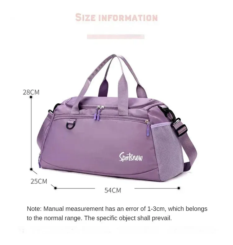 Large Capacity Gym Bags Women Men Travel Luggage Bags Tote Dry Wet Separation Handbags Trekking Duffle Bags Fitness Training Bag