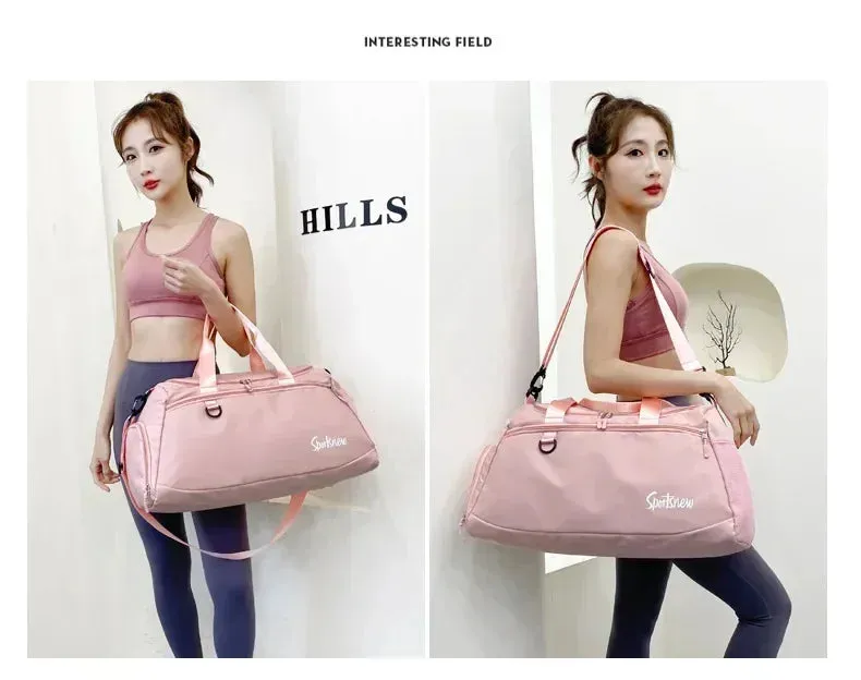 Large Capacity Gym Bags Women Men Travel Luggage Bags Tote Dry Wet Separation Handbags Trekking Duffle Bags Fitness Training Bag