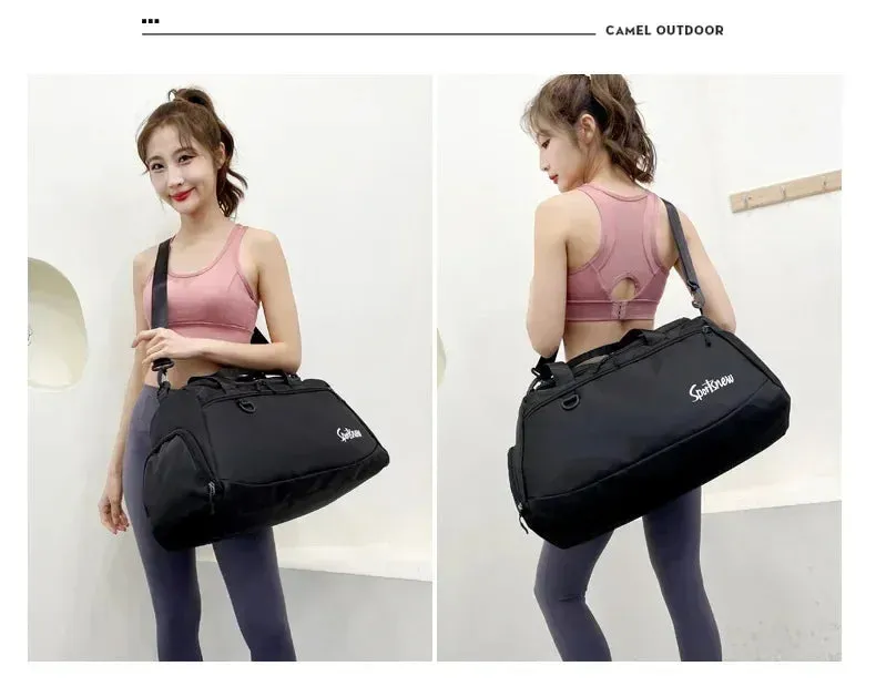 Large Capacity Gym Bags Women Men Travel Luggage Bags Tote Dry Wet Separation Handbags Trekking Duffle Bags Fitness Training Bag