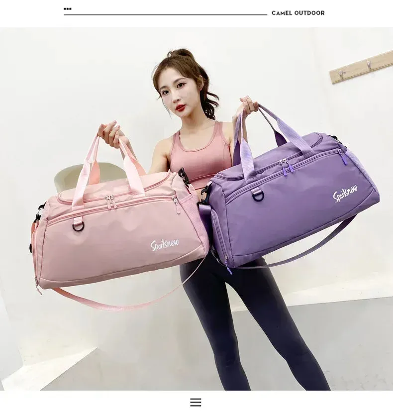 Large Capacity Gym Bags Women Men Travel Luggage Bags Tote Dry Wet Separation Handbags Trekking Duffle Bags Fitness Training Bag