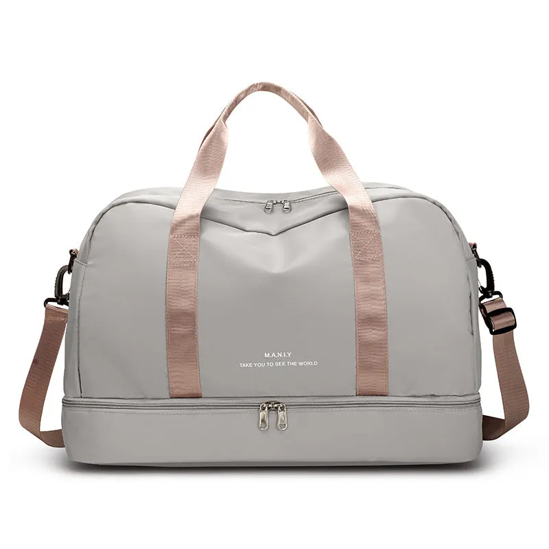 Large Capacity Travel Bag for Short Trips, Lightweight Handbag, Dry and Wet Separation Gym Bag, Sports Bag