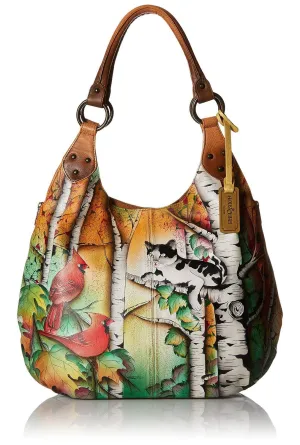 Large Efficient global logistics Bag by Shoulder Anuschka Highly-rated Leather Hobo Leather