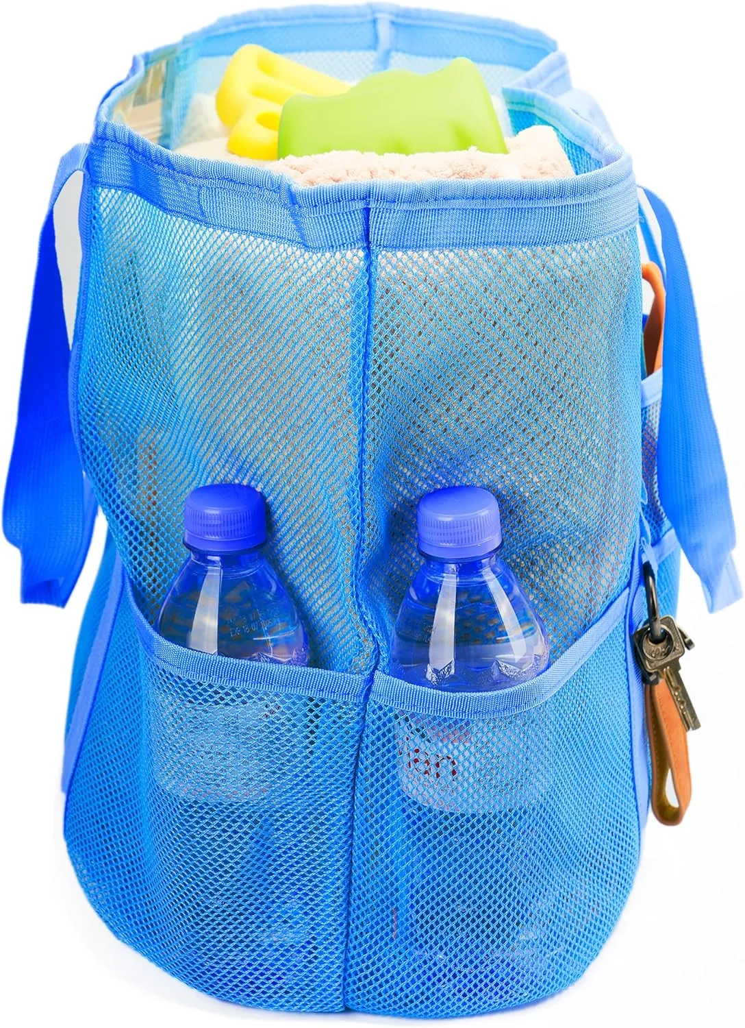 Large Mesh Beach Tote Bags for Sand Toys, Family Travel, Grocery, Reusable Shopping