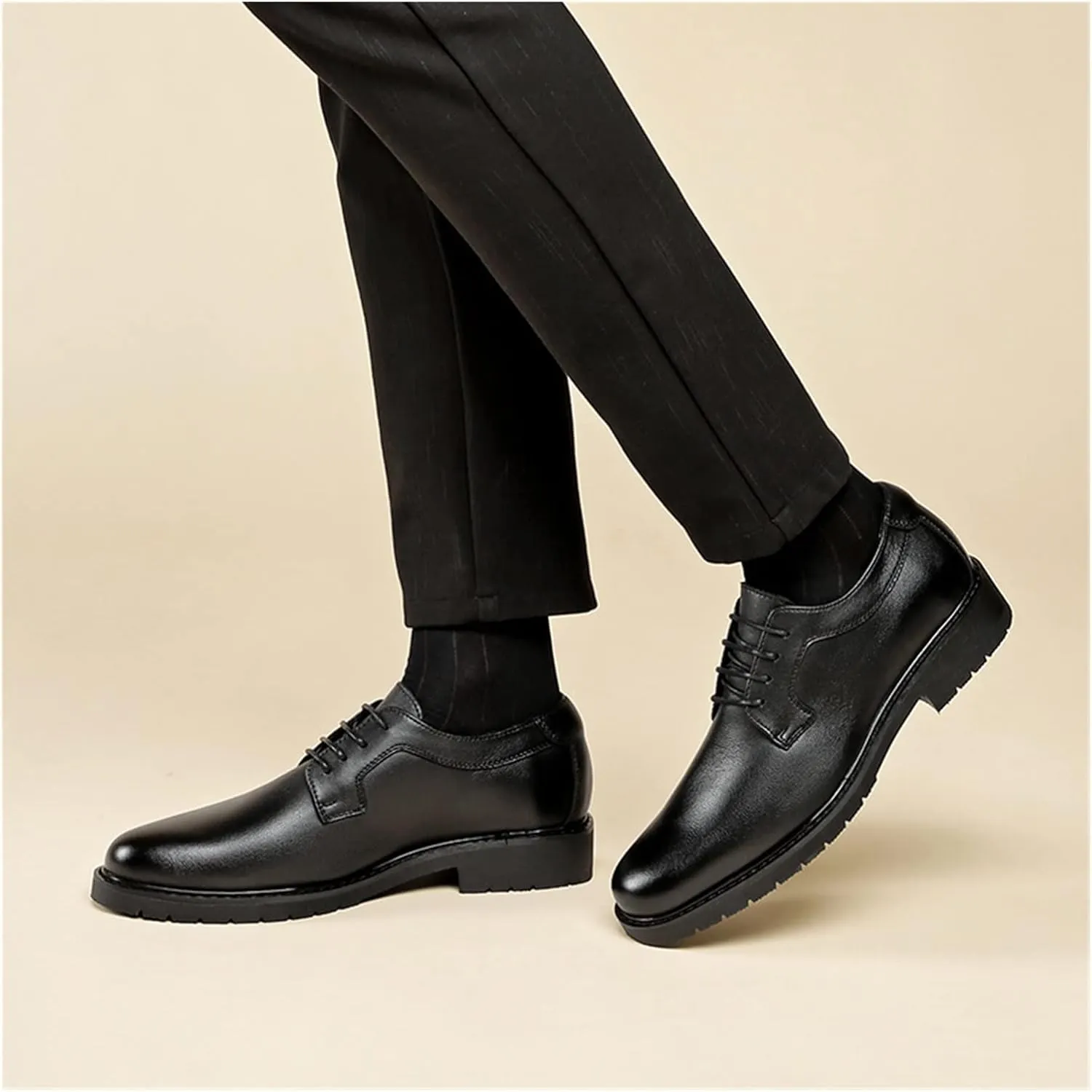 LAZIRO First Layer Cowhide Breathable Business Casual Leather Shoes Men's Genuine Leather Formal Gentlemen's Shoes Youth Soft Sole Shoes