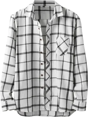 LCMTWX Men's Cotton Plaid Shirts Jacket Printing Lightweight Breathable Long Sleeve Lapel Formal Fleece Lined Flannel