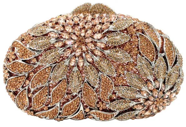 Leaf Flower Inlaid Daimond Bag