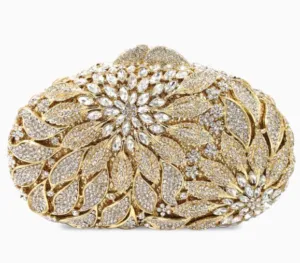 Leaf Flower Inlaid Daimond Bag