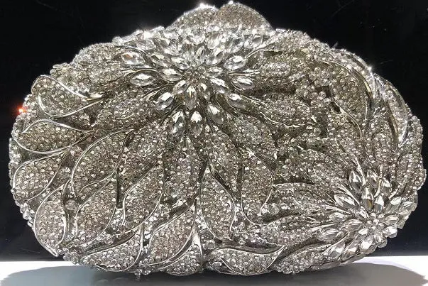 Leaf Flower Inlaid Daimond Bag