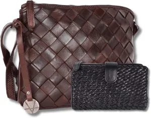 Leather Crossbody bag & Wallets for Women, Wallet for Ladies Zipper Coin Purse