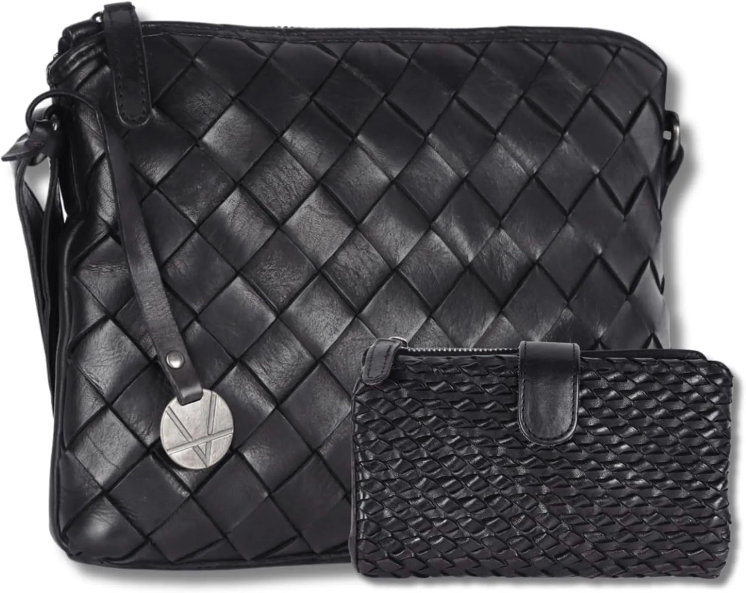 Leather Crossbody bag & Wallets for Women, Wallet for Ladies Zipper Coin Purse