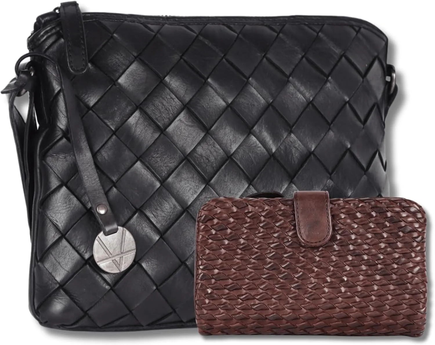 Leather Crossbody bag & Wallets for Women, Wallet for Ladies Zipper Coin Purse