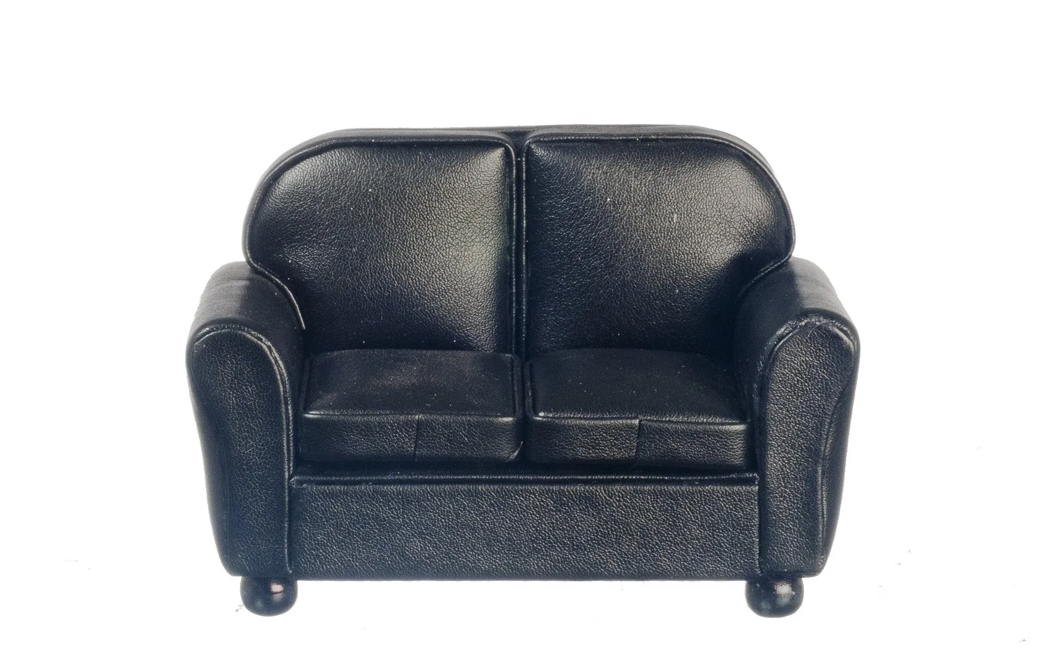 Leather Loveseat - Black