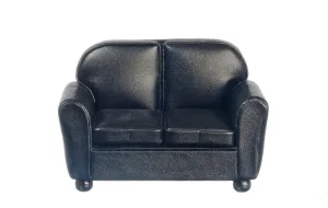 Leather Loveseat - Black