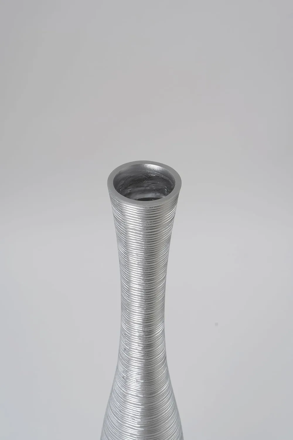 Leewadee Decorative Tall Floor Vase for Living Room Decor, 41 inches, Silver, Resin