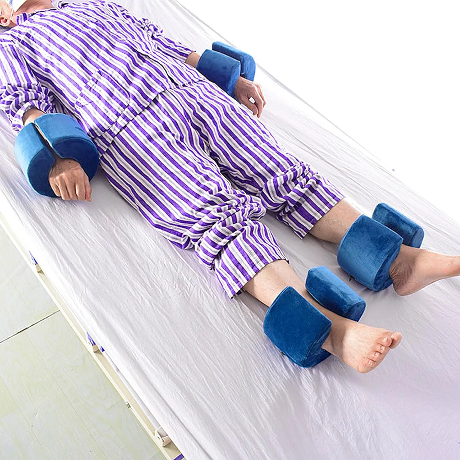 Leg Elevation Pillow Foot Ankle Protector Cushion Foot Foam Elevator Anti-Bedsore Zipper Removable Cover Foot Elevation Pillow Wedge Leg Elevation Support Pad Preventing from Ulcers & Sores & Pressure