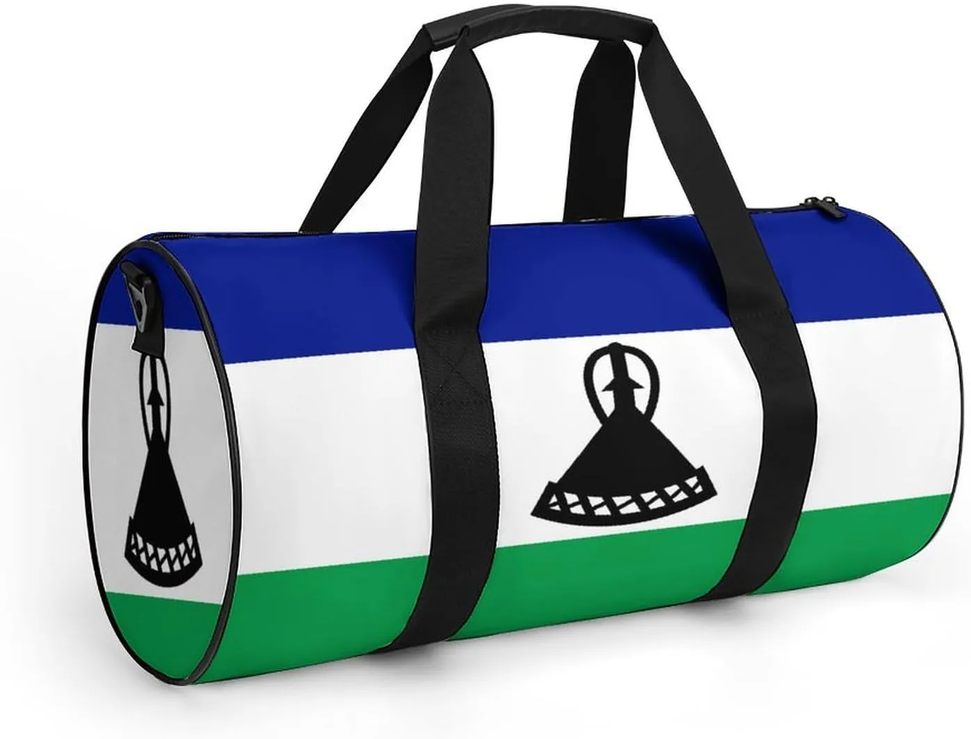 Lesotho Flag Large Capacity Gym Bag for Women Men with Wet Pocket Travel Duffel