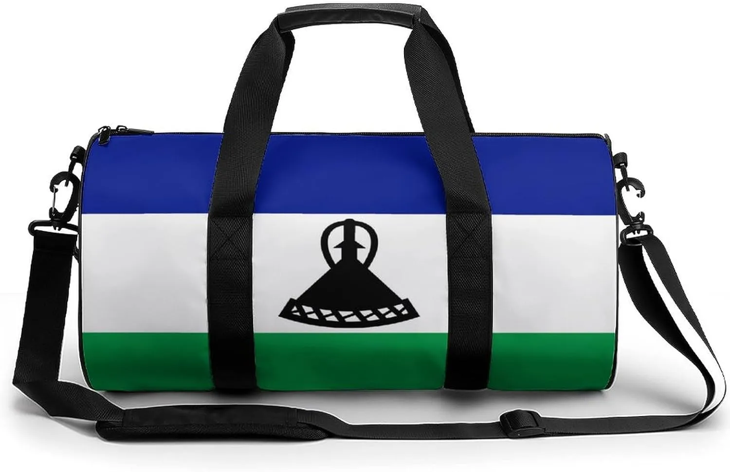 Lesotho Flag Large Capacity Gym Bag for Women Men with Wet Pocket Travel Duffel
