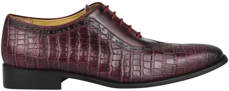 LIBERTYZENO Mens Plain & Animal Print Leather Adults Formal Lace Up Dress Shoes for Easter Gift