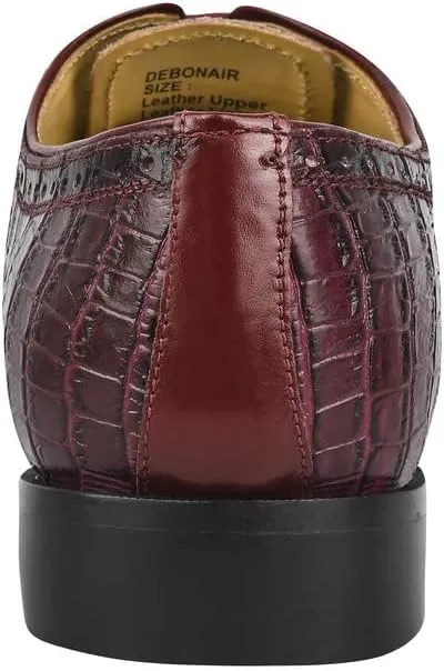 LIBERTYZENO Mens Plain & Animal Print Leather Adults Formal Lace Up Dress Shoes for Easter Gift