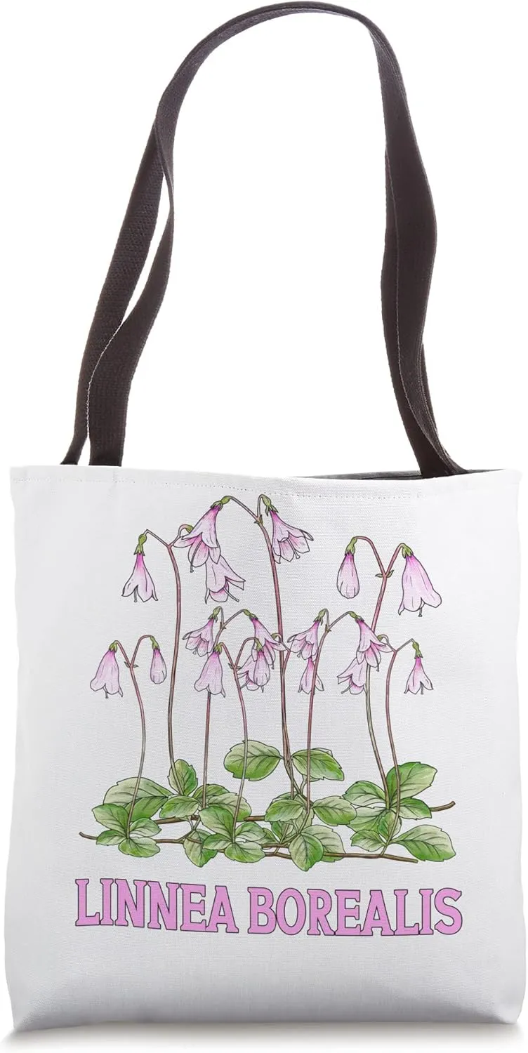 Linnea Borealis, Flower Twinflower Wildflower Pink Flowers Tote Bag