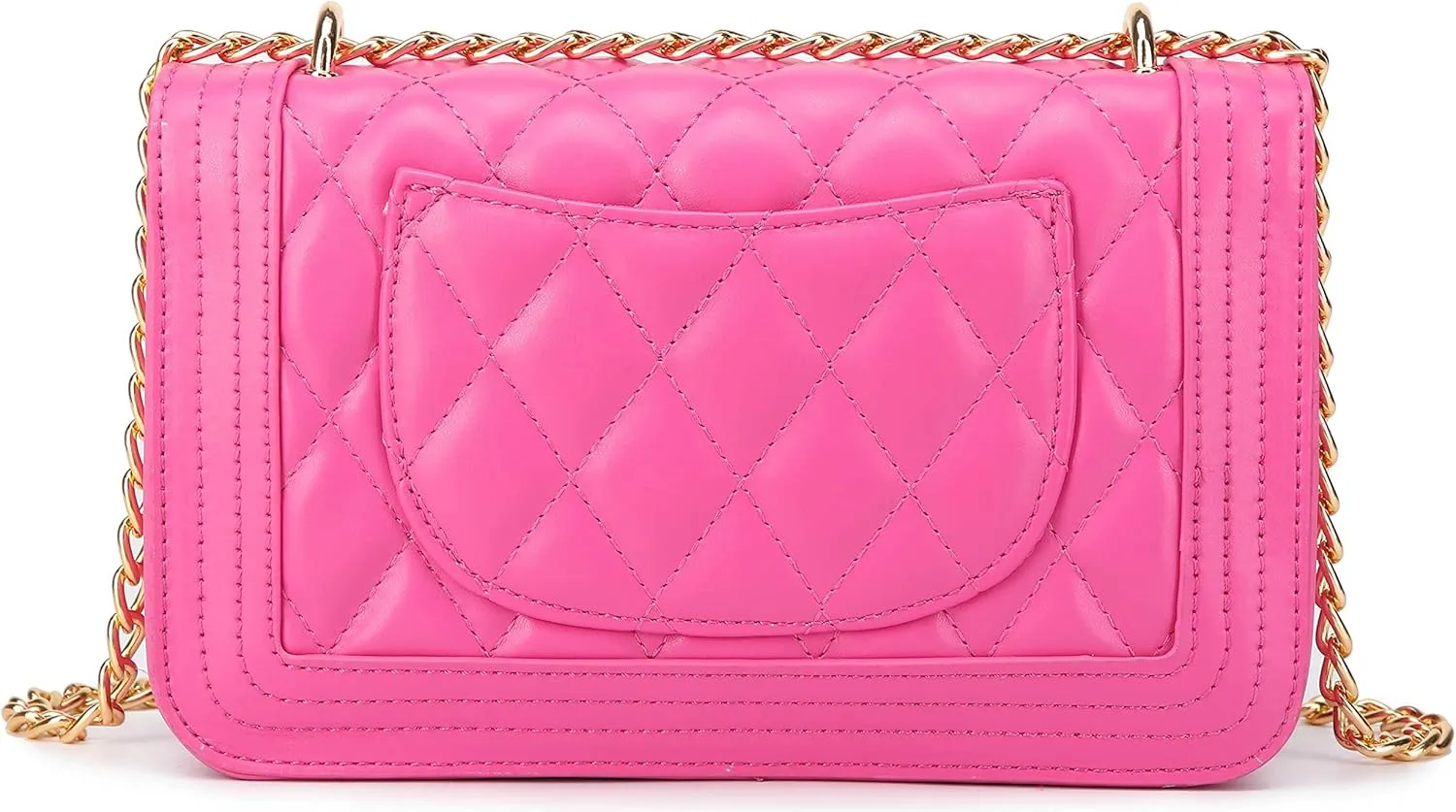 lola mae Crossbody Bags for Women Fashion Quilted Shoulder purse with Convertible Chain Strap Classic Satchel Handbag