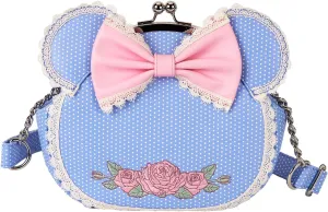 Loungefly Disney Minnie Floral and Lace Kisslock Crossbody Bag