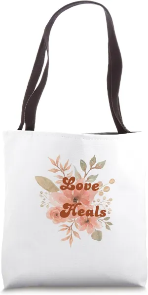 Love Heals with Flower Tote Bag