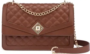 Chain-Decorated Faux Leather Quilted Bags